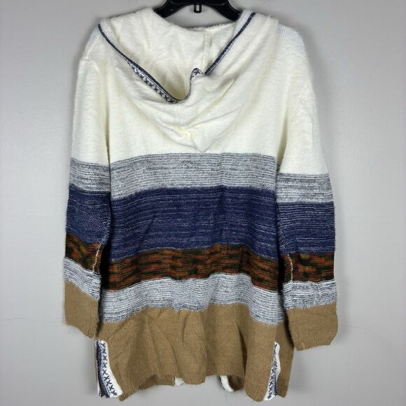 Stitch Fix Fate Womens Long Open Knit Cardigan XL Boho Southwestern Aztec Fall - Picture 5 of 11